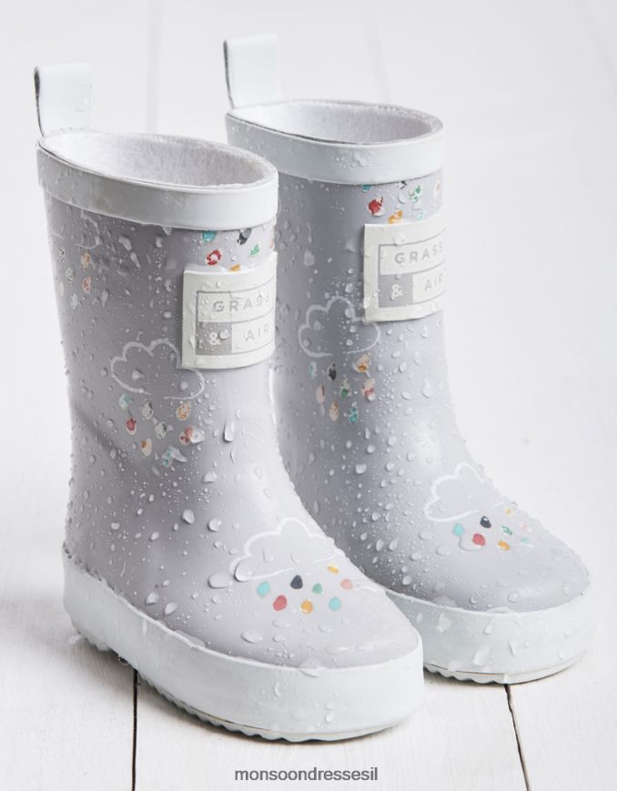 הַנעָלָה Monsoon גרביונים אפורים החושפים את צבעי הדשא והאוויר אפור יְלָדִים HTJ0TZ2406