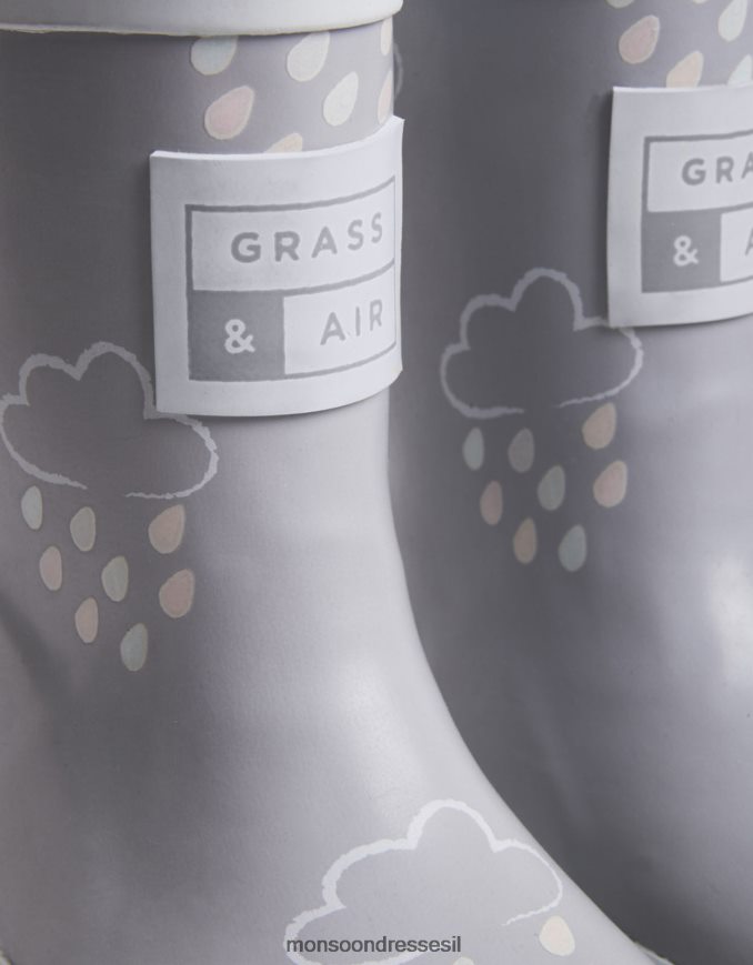 הַנעָלָה Monsoon גרביונים אפורים החושפים את צבעי הדשא והאוויר אפור יְלָדִים HTJ0TZ2406