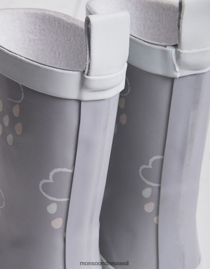 הַנעָלָה Monsoon גרביונים אפורים החושפים את צבעי הדשא והאוויר אפור יְלָדִים HTJ0TZ2406