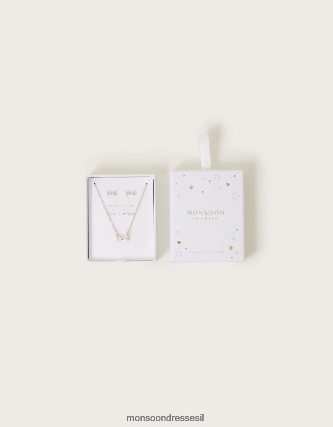 אבזר Monsoon סט תכשיטי קשת זרקוני אופנה ילדה HTJ0TZ2410