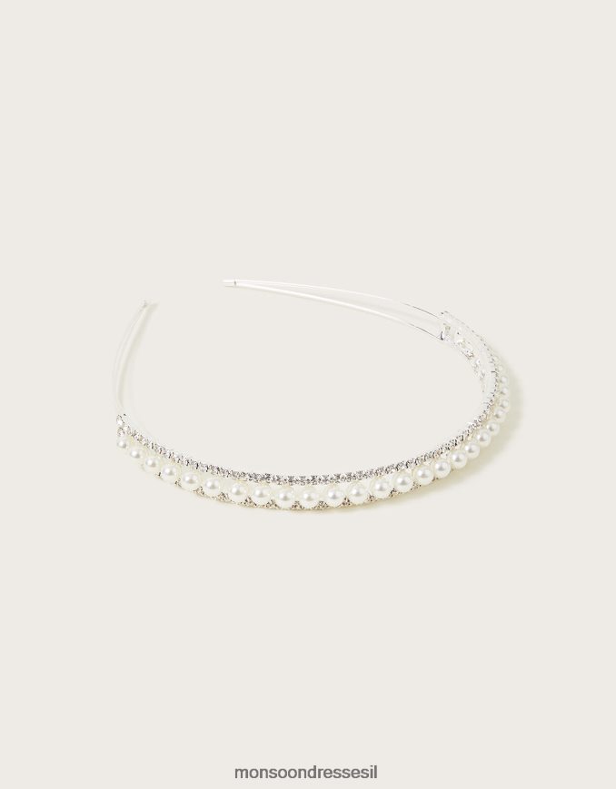 אבזר Monsoon סרט לשושבינה פרל יהלומי מסוגנן ילדה HTJ0TZ2411