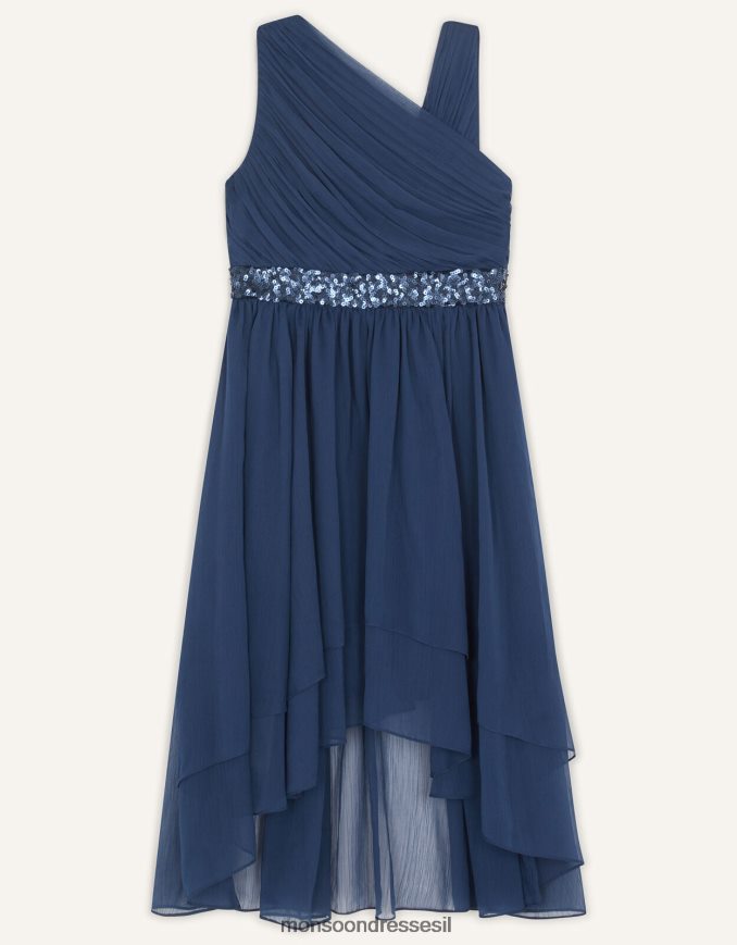 הַלבָּשָׁה Monsoon שמלת נשף של אביגיל כתף אחת כחול (צי) ילדה HTJ0TZ2415