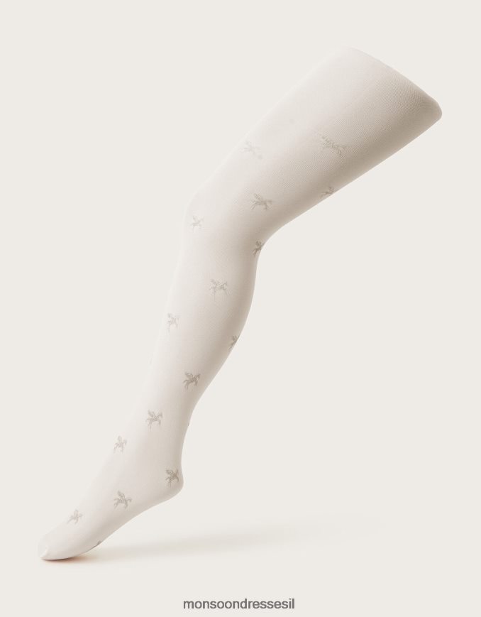 אבזר Monsoon גרביונים בהדפס חד קרן נצנצים זהב ילדה HTJ0TZ2420