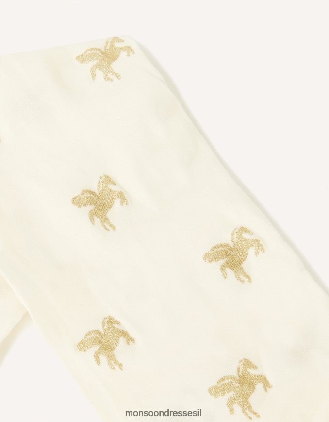 אבזר Monsoon טייץ חד קרן נוצץ שֶׁנהָב ילדה HTJ0TZ2431