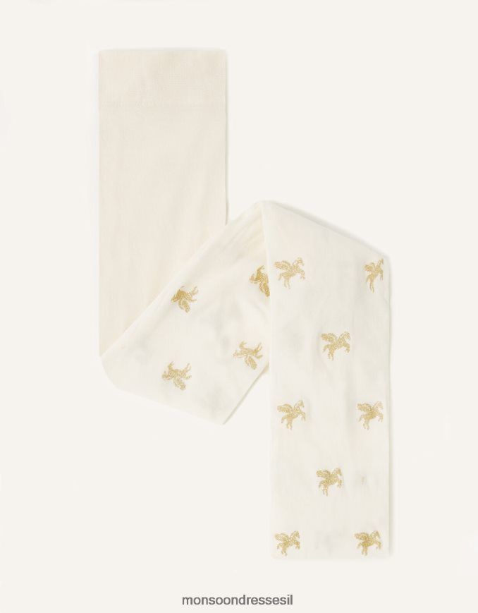 אבזר Monsoon טייץ חד קרן נוצץ שֶׁנהָב ילדה HTJ0TZ2431