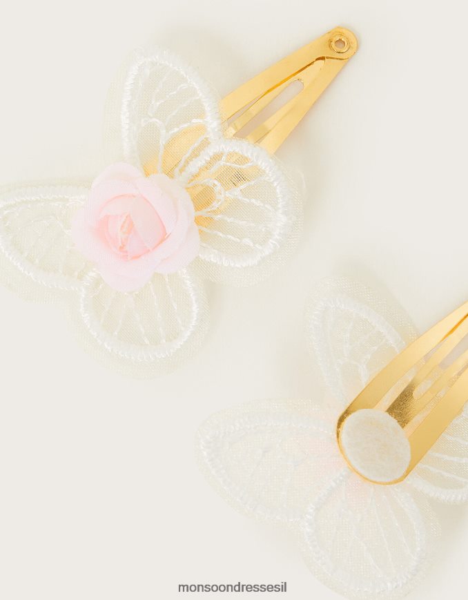 אבזר Monsoon אטבי שיער פרפר לייסי סט של שניים מסוגנן ילדה HTJ0TZ2434