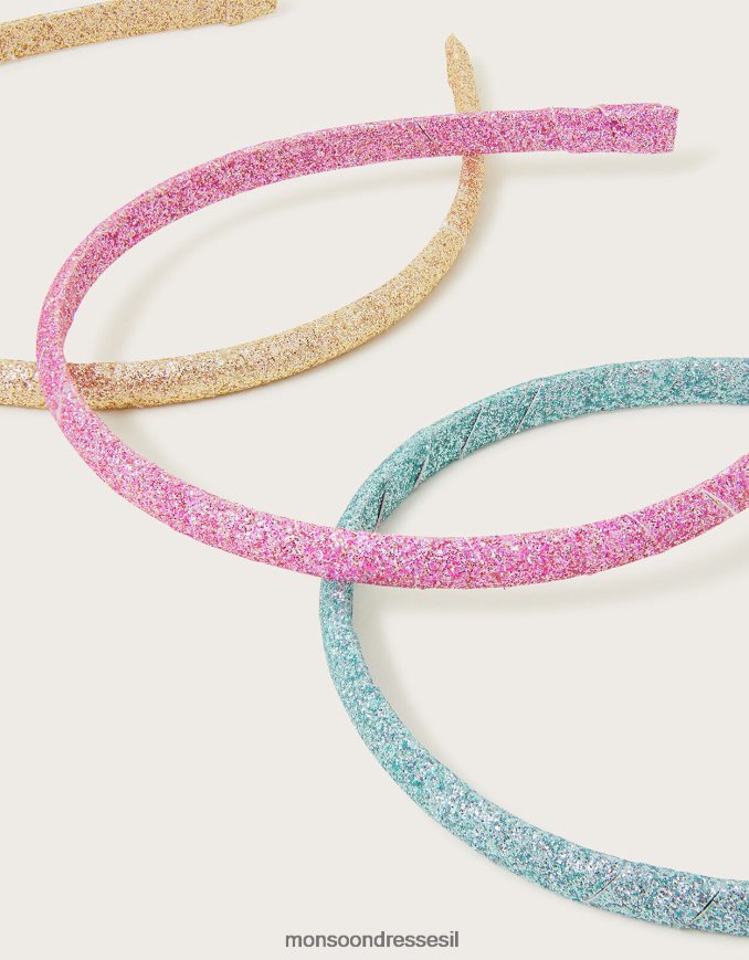 אבזר Monsoon סרטי קשת נצנצים סט של שלושה מסוגנן ילדה HTJ0TZ2441