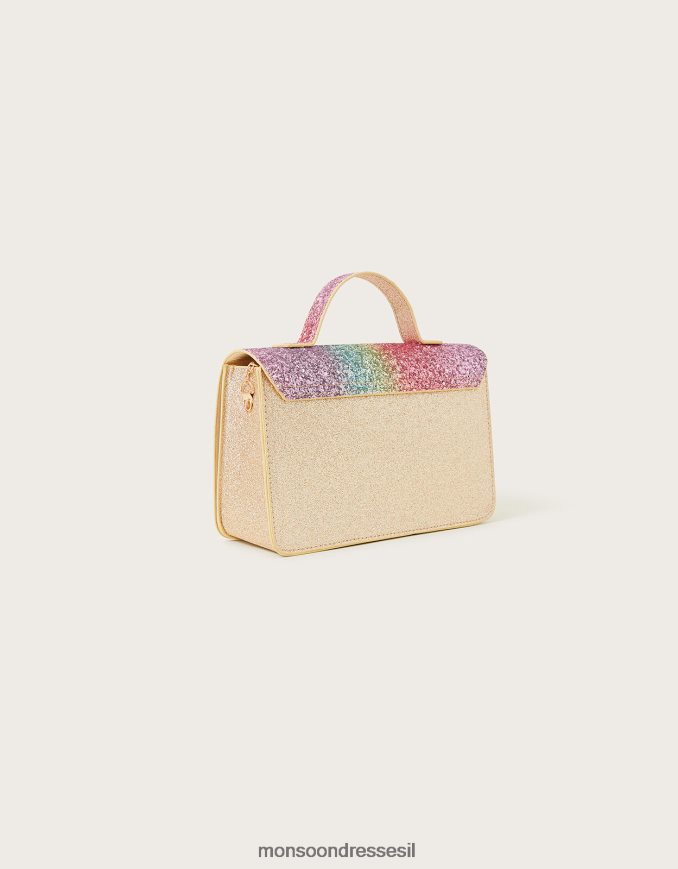 אבזר Monsoon מעל תיק הילקוט הנוצץ הקשת בענן אופנה ילדה HTJ0TZ2449