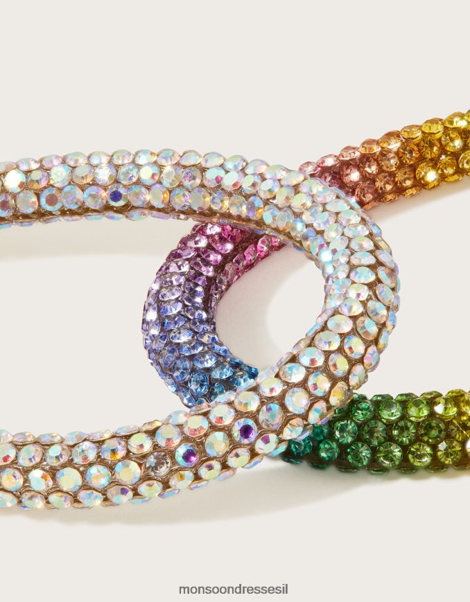 אבזר Monsoon סט של שניים צמידי צינור נצנצים מסנוורים חַם ילדה HTJ0TZ2450