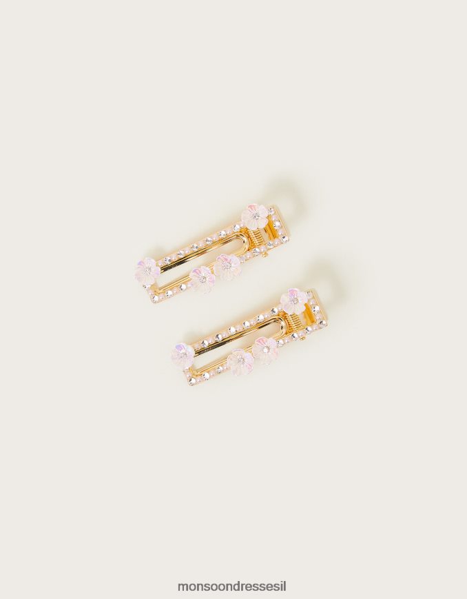 אבזר Monsoon קליפס שיער נוצץ סט של שניים מְעוּדָן ילדה HTJ0TZ2464