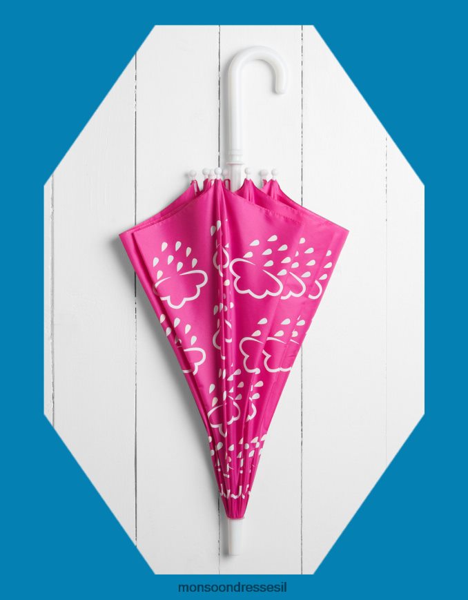 אבזר Monsoon מטריה חושפת צבעי דשא ואוויר ורוד (פוקסיה) יְלָדִים HTJ0TZ2474