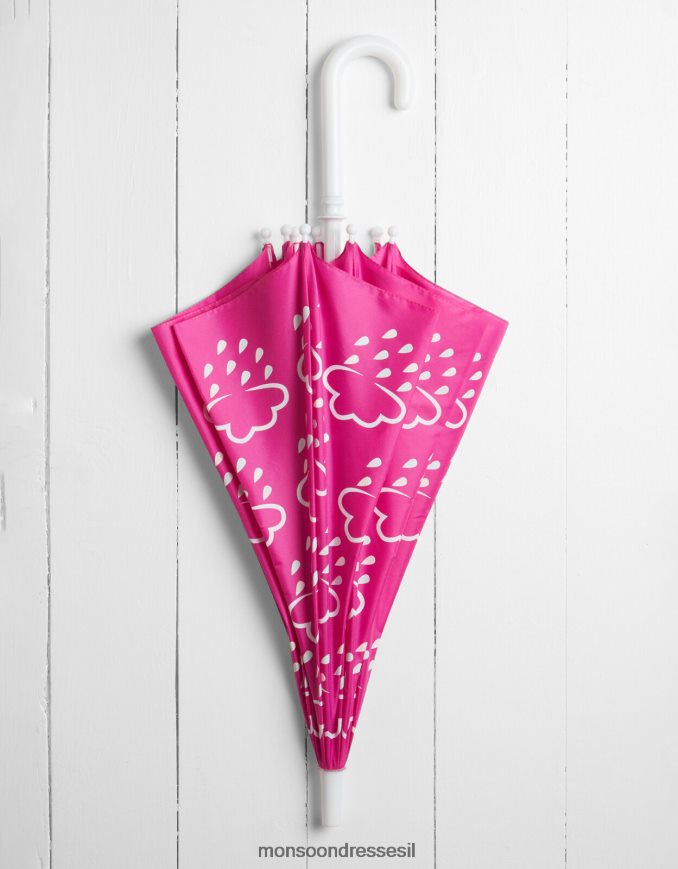 אבזר Monsoon מטריה חושפת צבעי דשא ואוויר ורוד (פוקסיה) יְלָדִים HTJ0TZ2474