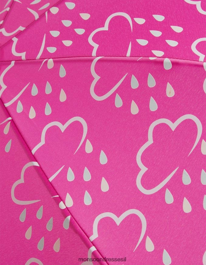 אבזר Monsoon מטריה חושפת צבעי דשא ואוויר ורוד (פוקסיה) יְלָדִים HTJ0TZ2474