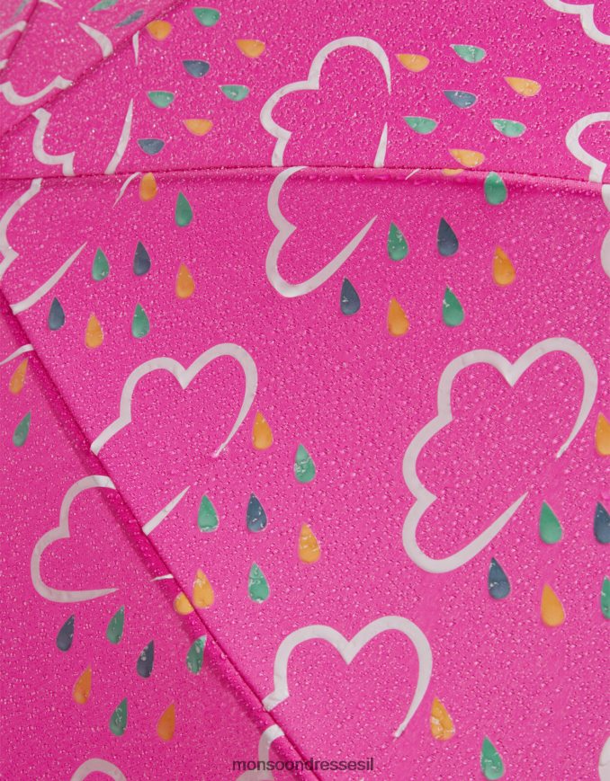 אבזר Monsoon מטריה חושפת צבעי דשא ואוויר ורוד (פוקסיה) יְלָדִים HTJ0TZ2474