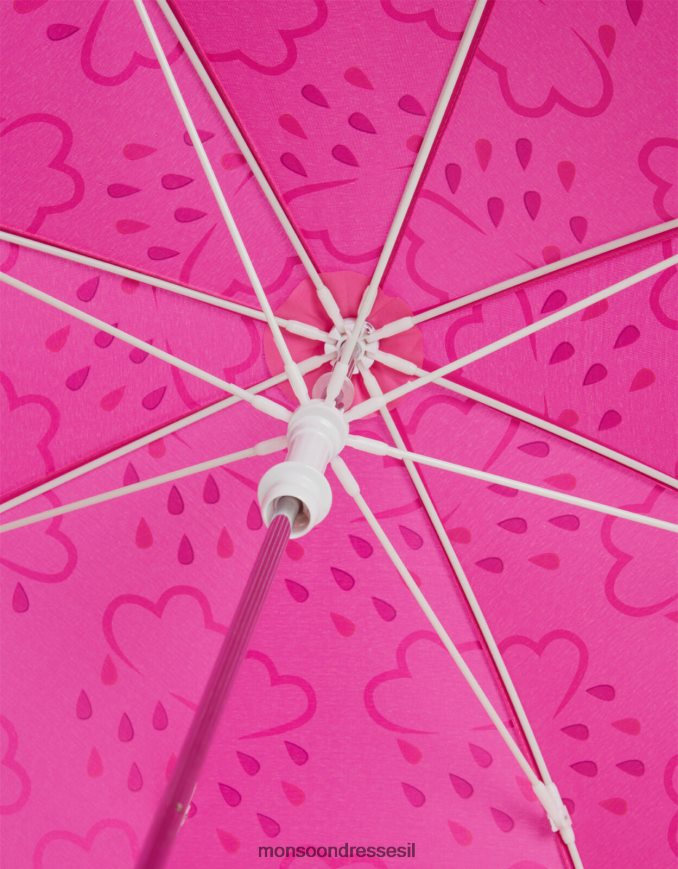 אבזר Monsoon מטריה חושפת צבעי דשא ואוויר ורוד (פוקסיה) יְלָדִים HTJ0TZ2474