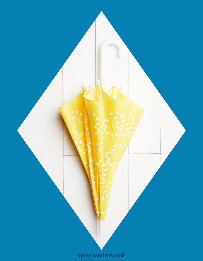 אבזר Monsoon מטריה חושפת צבעי דשא ואוויר צהוב יְלָדִים HTJ0TZ2478