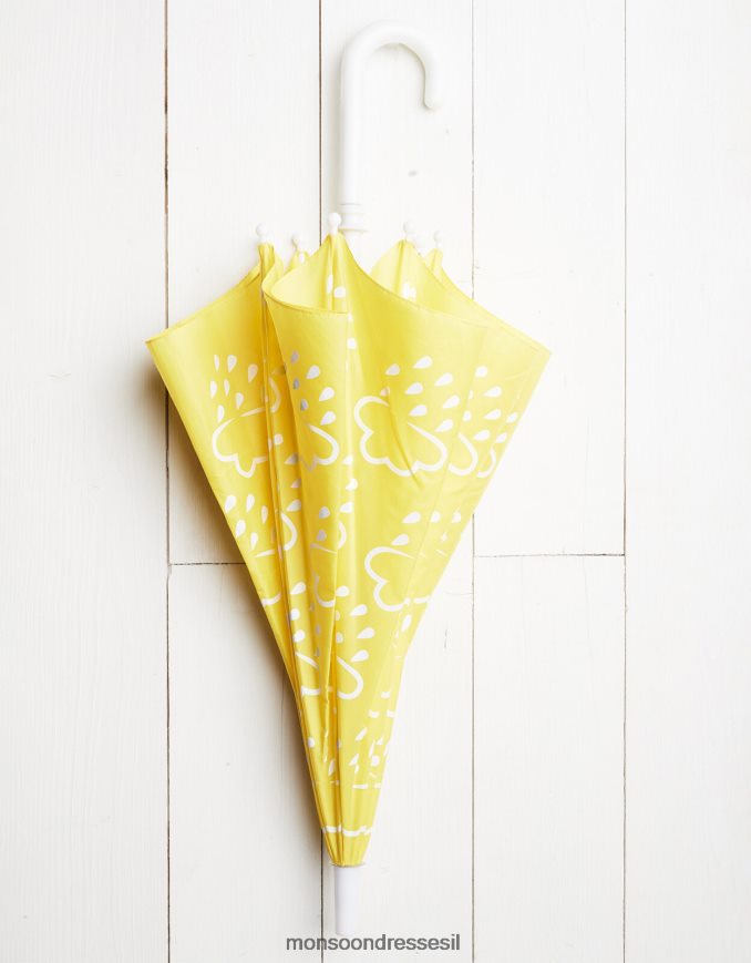 אבזר Monsoon מטריה חושפת צבעי דשא ואוויר צהוב יְלָדִים HTJ0TZ2478