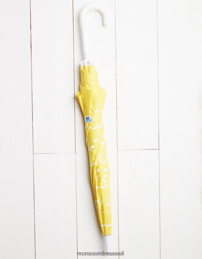 אבזר Monsoon מטריה חושפת צבעי דשא ואוויר צהוב יְלָדִים HTJ0TZ2478