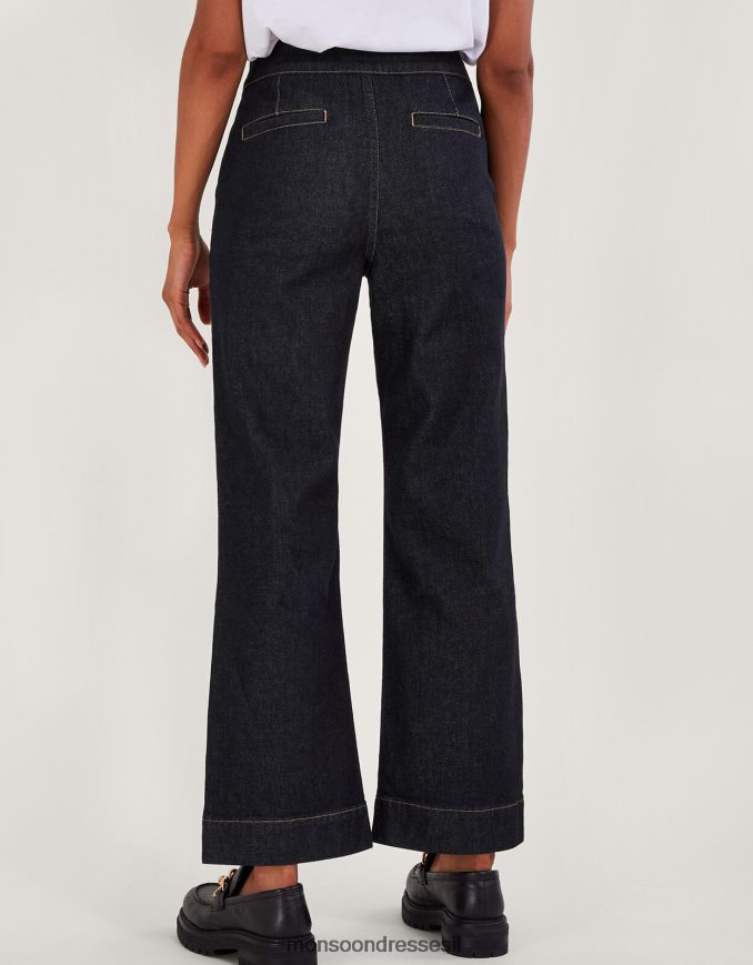 הַלבָּשָׁה Monsoon ג'ינס לארה עם רגל רחבה כחול (אינדיגו) נשים HTJ0TZ24