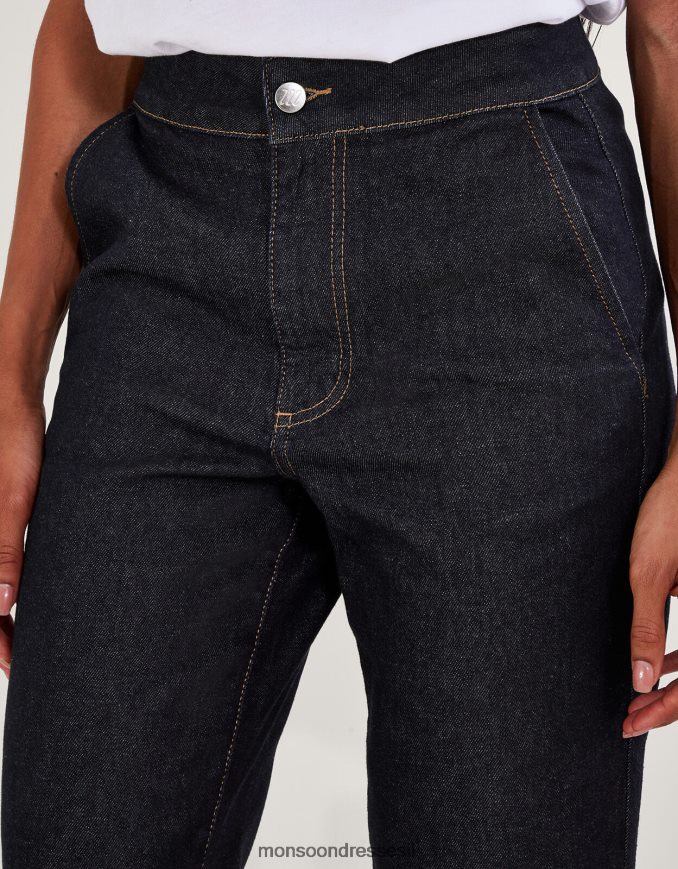 הַלבָּשָׁה Monsoon ג'ינס לארה עם רגל רחבה כחול (אינדיגו) נשים HTJ0TZ24