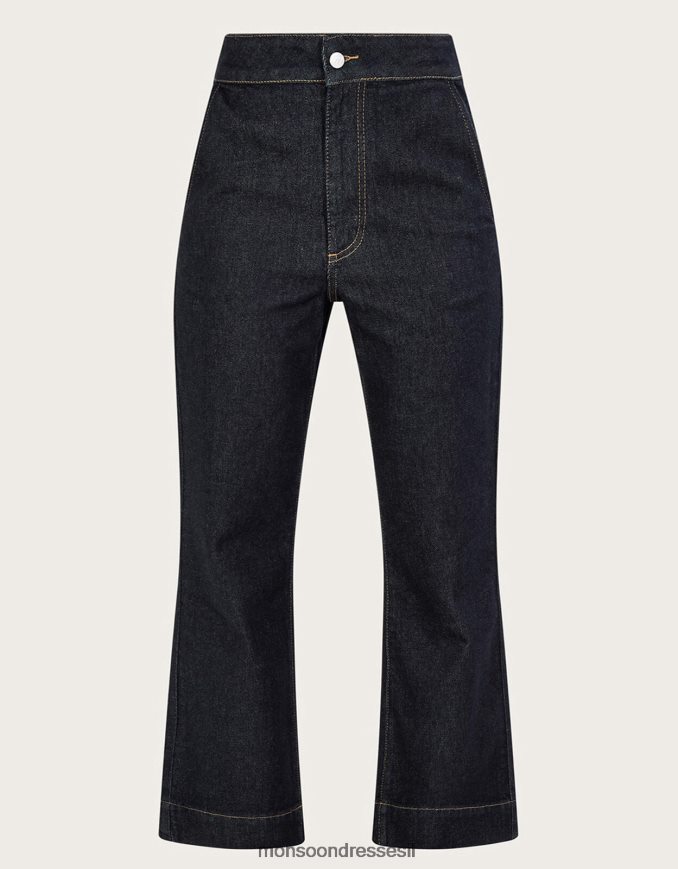 הַלבָּשָׁה Monsoon ג'ינס לארה עם רגל רחבה כחול (אינדיגו) נשים HTJ0TZ24