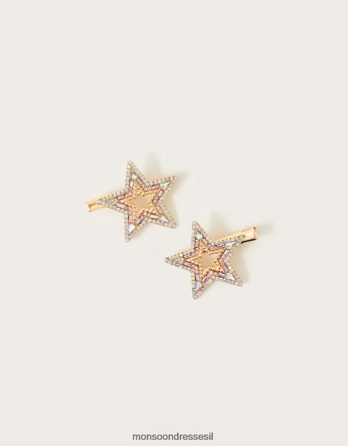 אבזר Monsoon סט קליפס נוצץ של סופרסטאר של שניים חַם ילדה HTJ0TZ2518