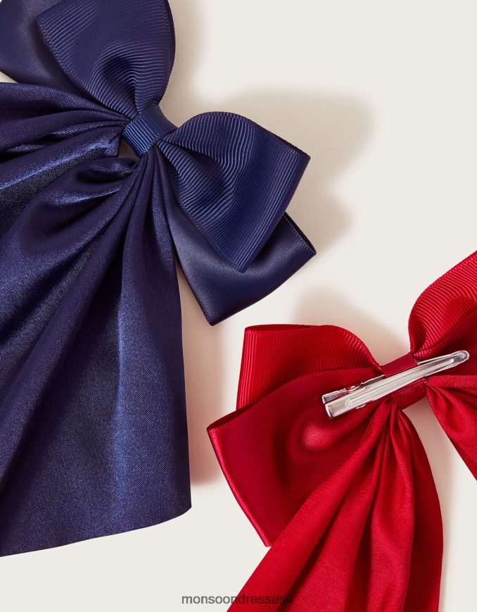 אבזר Monsoon אטבי שיער לעניבת פרפר בבית הספר סט של שניים מסוגנן ילדה HTJ0TZ2520