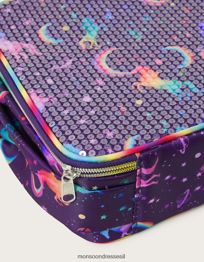 אבזר Monsoon תיק אוכל עם נצנצים של חד קרן אופנה ילדה HTJ0TZ2531