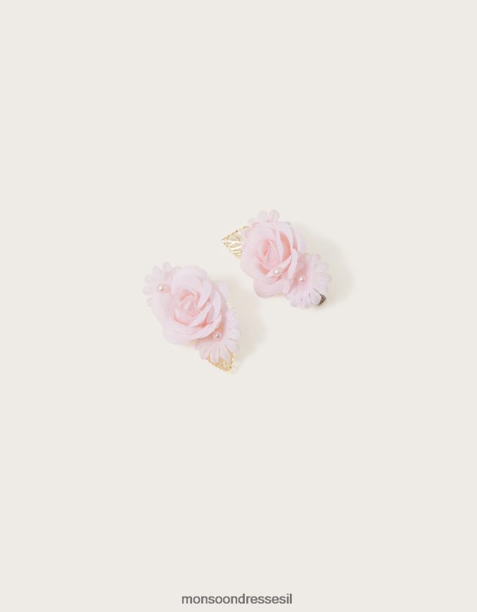 אבזר Monsoon אטבי שיער פרחוני פריחה סט של שניים חַם ילדה HTJ0TZ2547