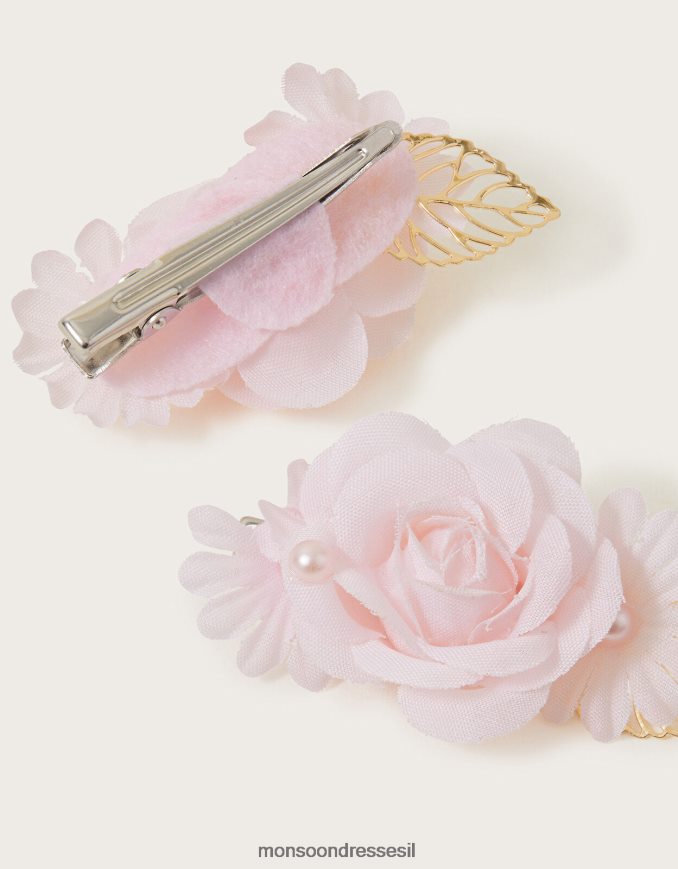 אבזר Monsoon אטבי שיער פרחוני פריחה סט של שניים חַם ילדה HTJ0TZ2547