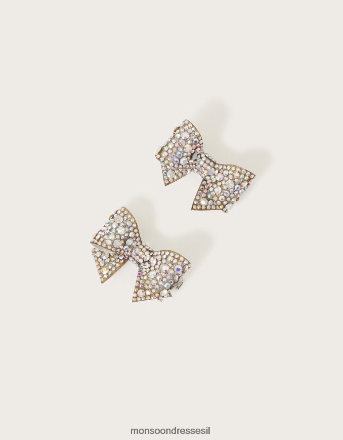 אבזר Monsoon קליפס שיער קשת נוצץ סט של שניים חַם ילדה HTJ0TZ2549