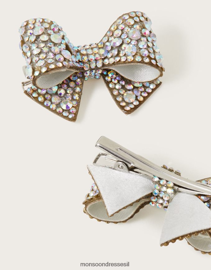 אבזר Monsoon קליפס שיער קשת נוצץ סט של שניים חַם ילדה HTJ0TZ2549