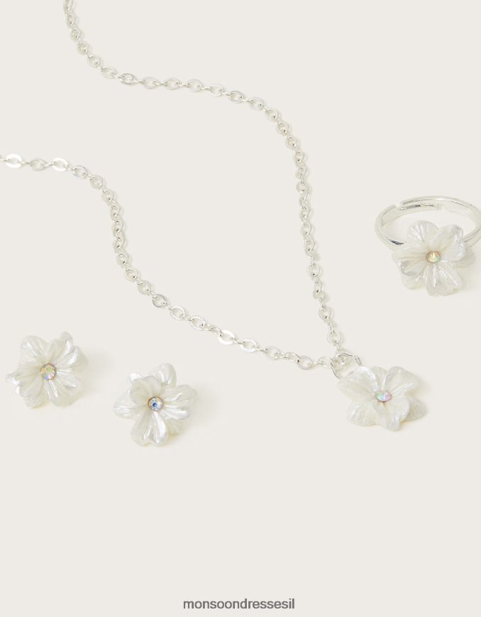 אבזר Monsoon סט תכשיטים פרחוני יפה מסוגנן ילדה HTJ0TZ2550