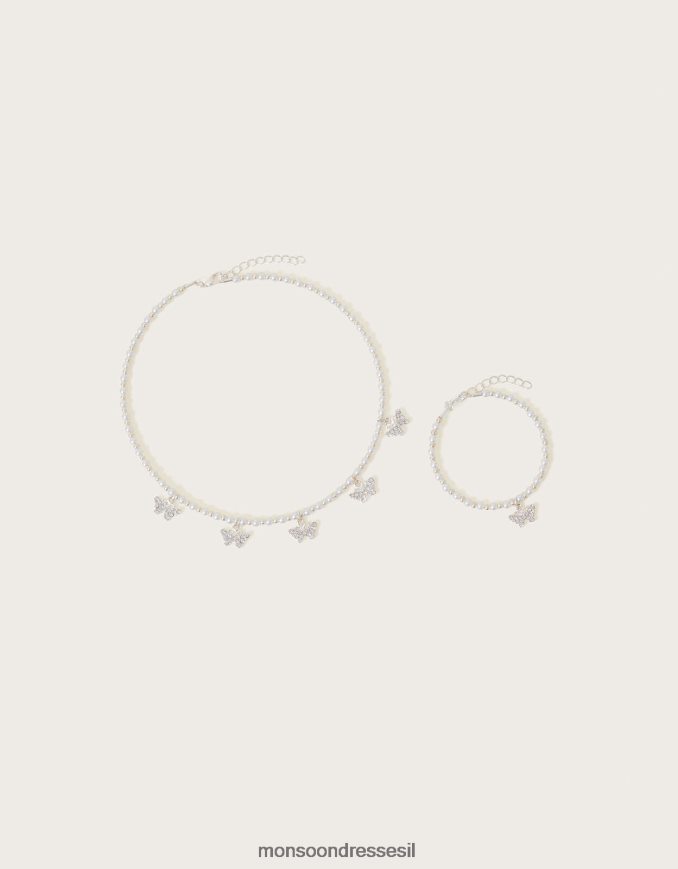 אבזר Monsoon סט תכשיטי פרפר סוזי יהלומי סט של שניים מסוגנן ילדה HTJ0TZ2560