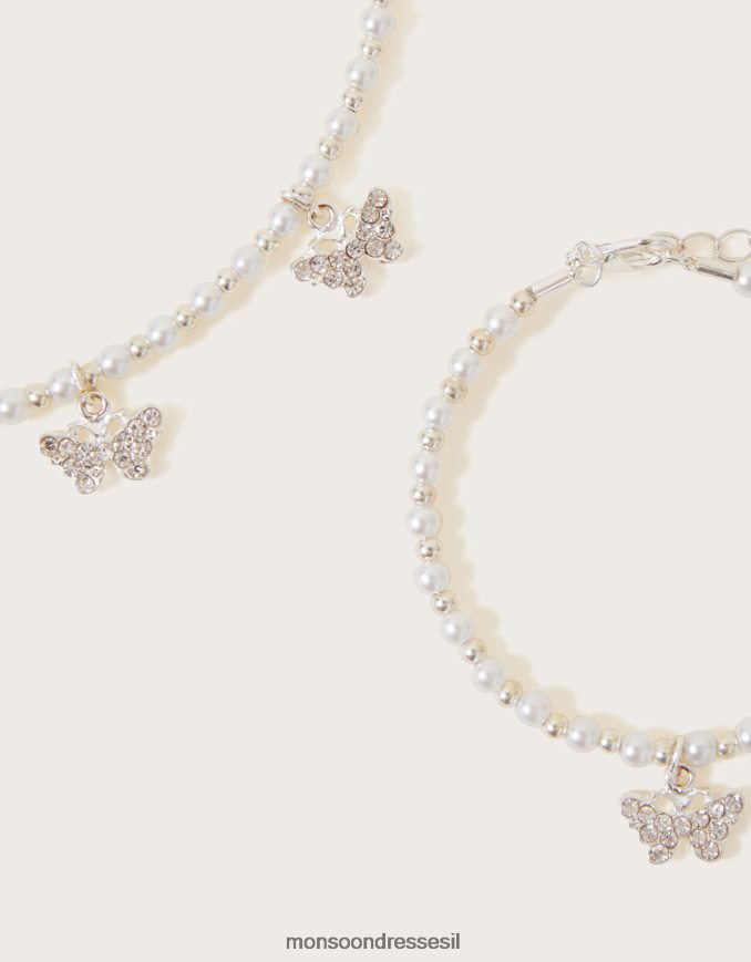 אבזר Monsoon סט תכשיטי פרפר סוזי יהלומי סט של שניים מסוגנן ילדה HTJ0TZ2560