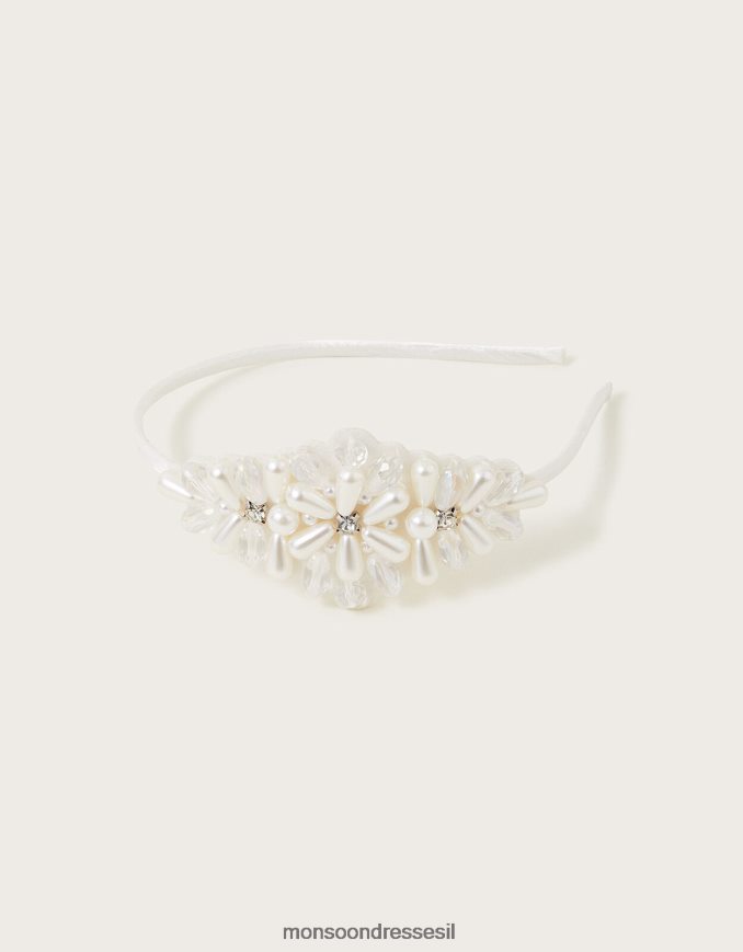 אבזר Monsoon סרט ראש מעוטר פנינים אופנה ילדה HTJ0TZ2562