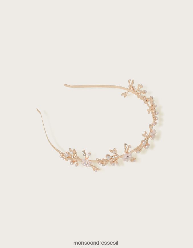 אבזר Monsoon סרט פרחים חלבי אופנה ילדה HTJ0TZ2568