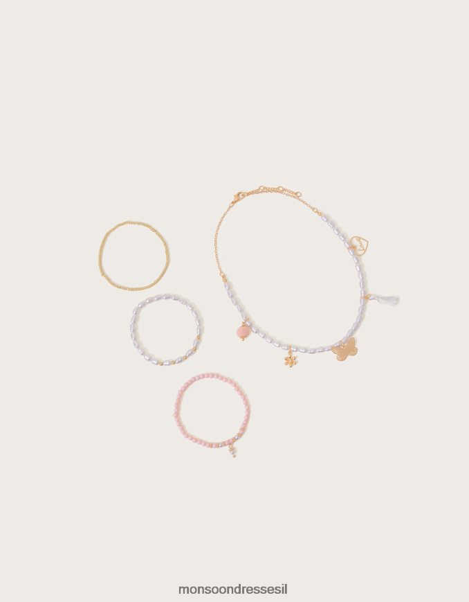 אבזר Monsoon סט תכשיטים בוהמייני יפה אופנה ילדה HTJ0TZ2578
