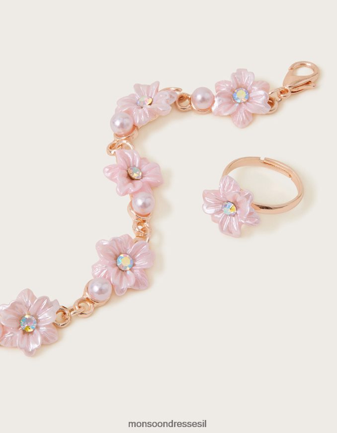 אבזר Monsoon סט צמיד וטבעת פרחי שושבינה חַם ילדה HTJ0TZ2579