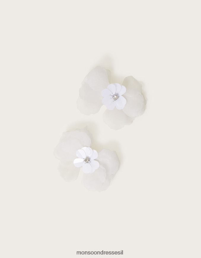 אבזר Monsoon קליפס קשת לשיער פרח קנקן סט של שניים מסוגנן ילדה HTJ0TZ2580