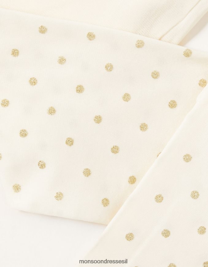 אבזר Monsoon טייץ כתמים נצנצים לתינוק זהב ילדה HTJ0TZ2604