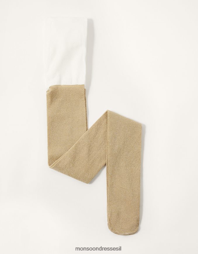 אבזר Monsoon טייץ מטאלי נוצץ זהב ילדה HTJ0TZ2605