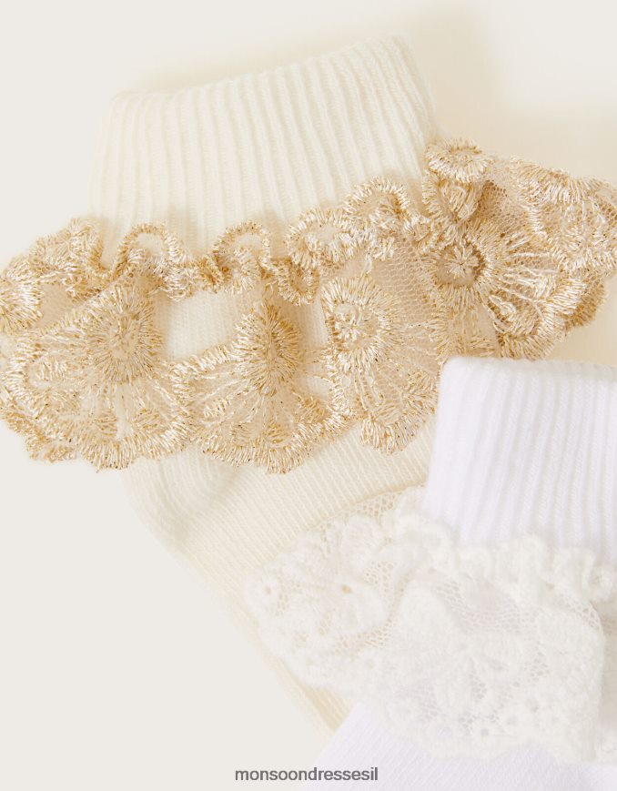 אבזר Monsoon גרבי תחרה לתינוקות תאומים רַב ילדה HTJ0TZ2611