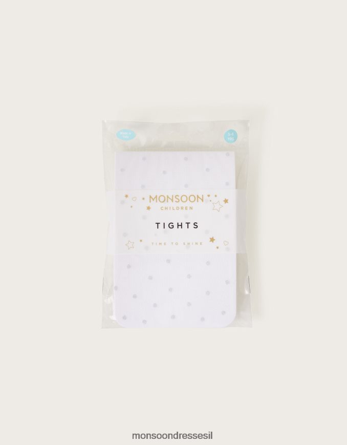 אבזר Monsoon טייץ ספוט נצנצים כסף ילדה HTJ0TZ2613