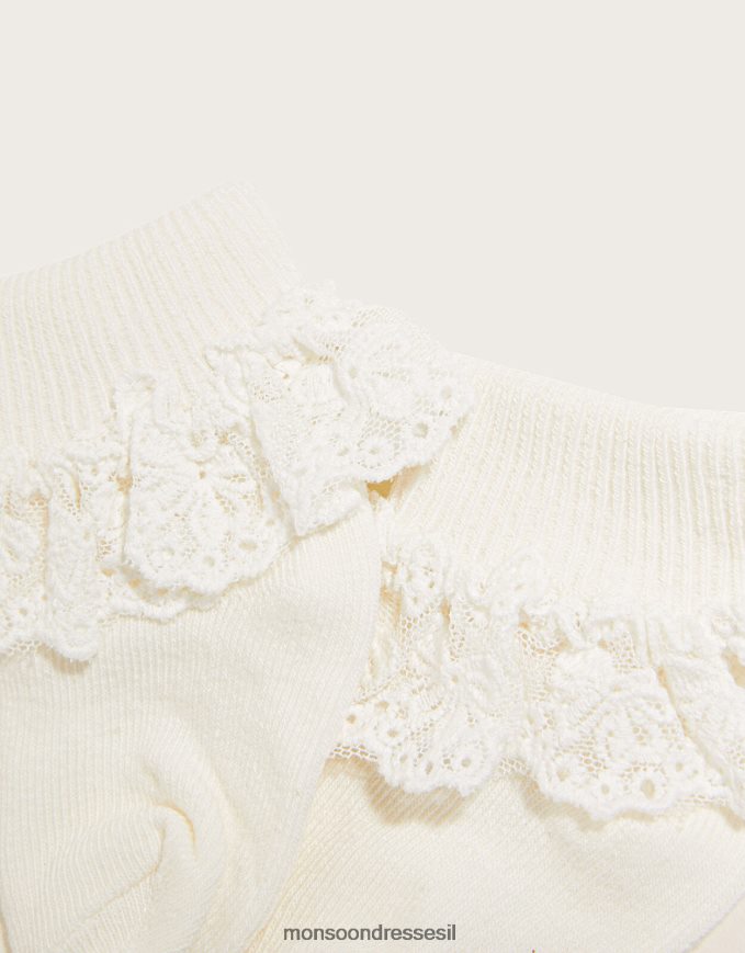 אבזר Monsoon גרבי תחרה קשת של בייבי אוליביה שֶׁנהָב ילדה HTJ0TZ2617