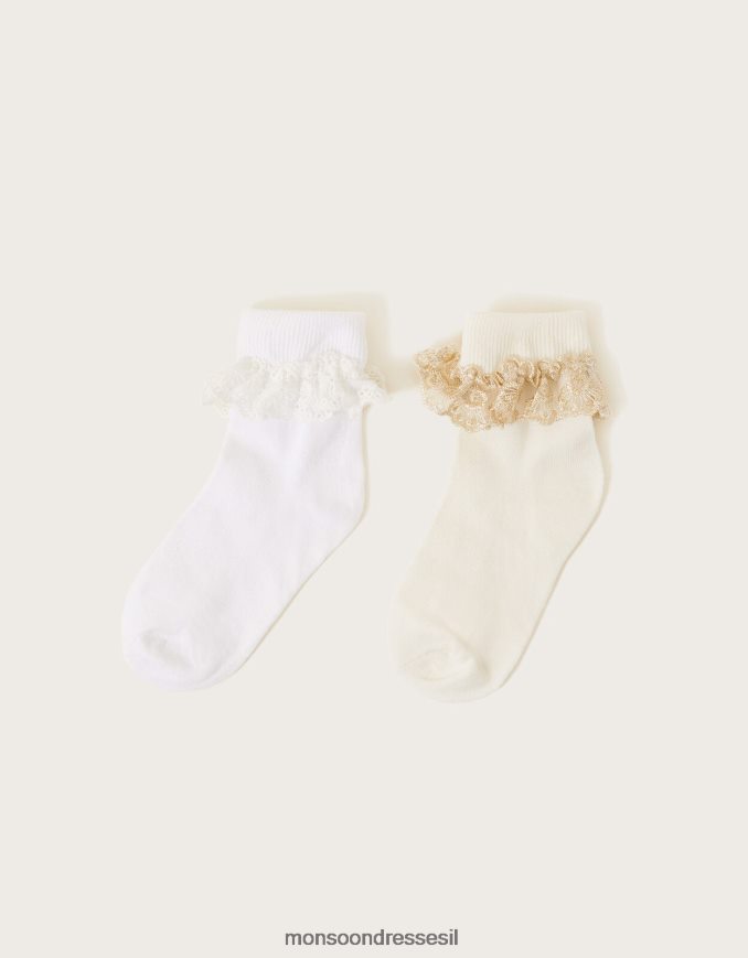 אבזר Monsoon גרבי תחרה טווין סט רַב ילדה HTJ0TZ2619