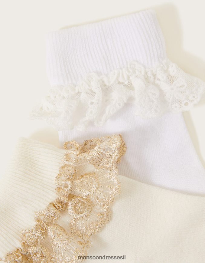 אבזר Monsoon גרבי תחרה טווין סט רַב ילדה HTJ0TZ2619