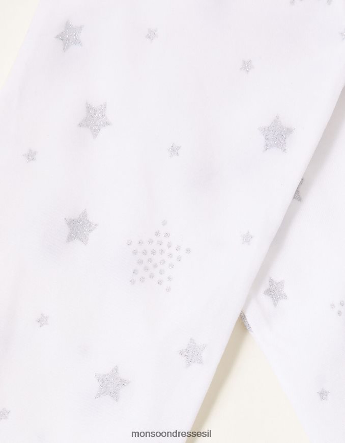 אבזר Monsoon טייץ כוכב נצנצים כסף ילדה HTJ0TZ2621