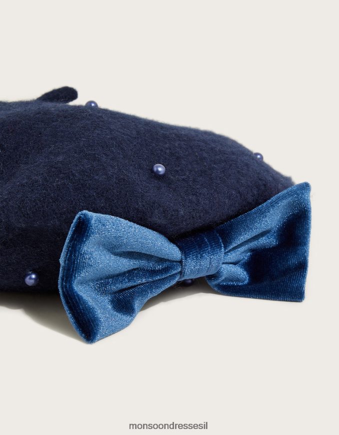 אבזר Monsoon אמילי פנינה כומתה כחול (צי) יְלָדִים HTJ0TZ2626