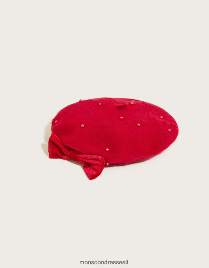 אבזר Monsoon אמילי פנינה כומתה אָדוֹם יְלָדִים HTJ0TZ2628